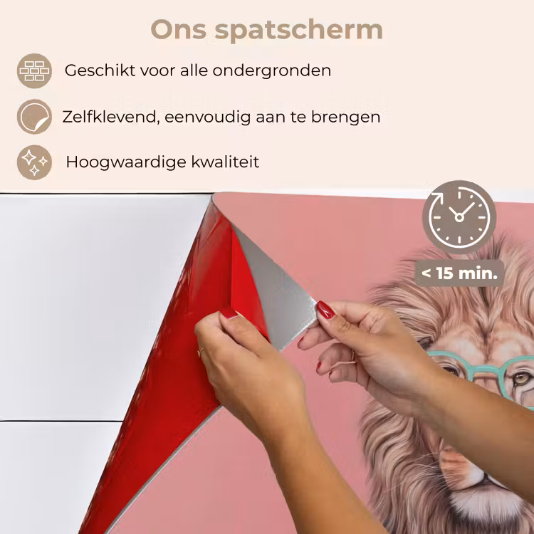 Spatscherm keuken - Leeuw - Pak - Geruit - Bril — 4