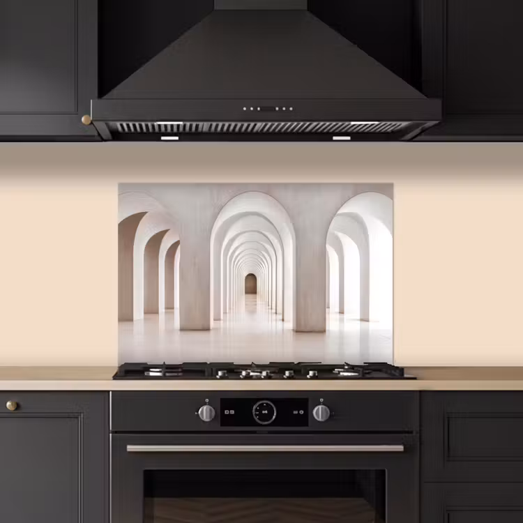 Spatscherm keuken - Hal - Bogen - Symmetrisch - Modern — 2