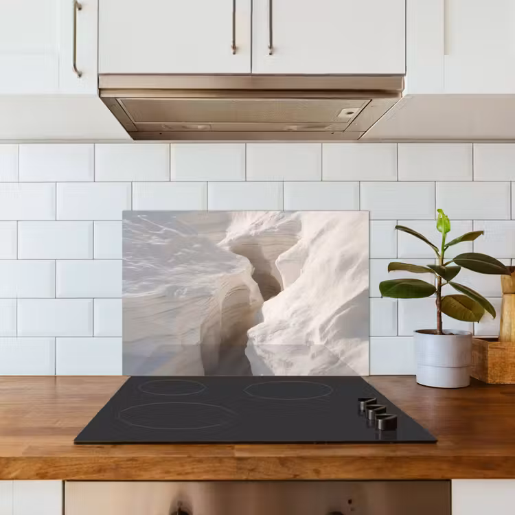 Spatscherm keuken - Kloof - Wit - Sneeuw — 6