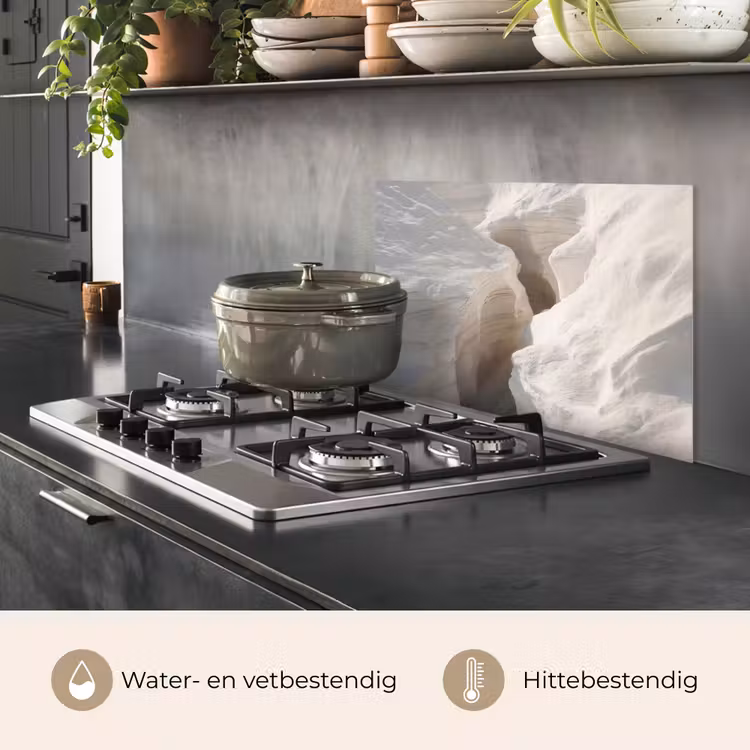 Spatscherm keuken - Kloof - Wit - Sneeuw — 7