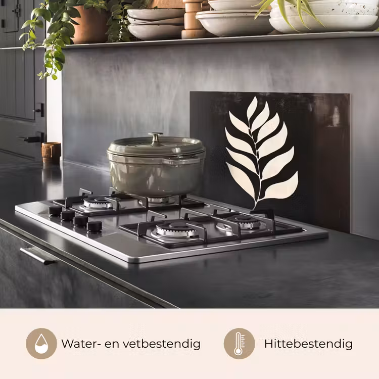 Spatscherm keuken - Blad - Wit - Minimalistisch — 7