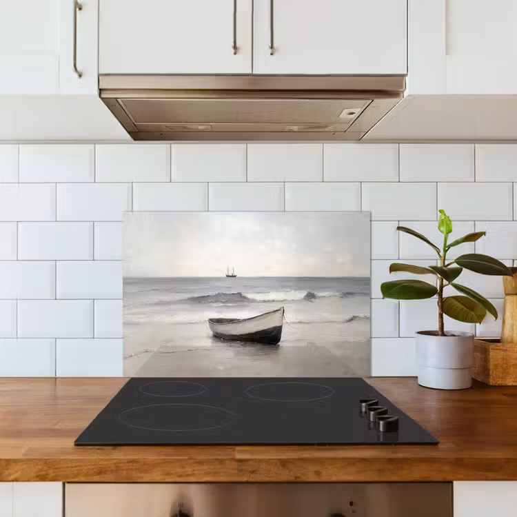 Spatscherm keuken - Roeiboot - Zee - Horizon — 6