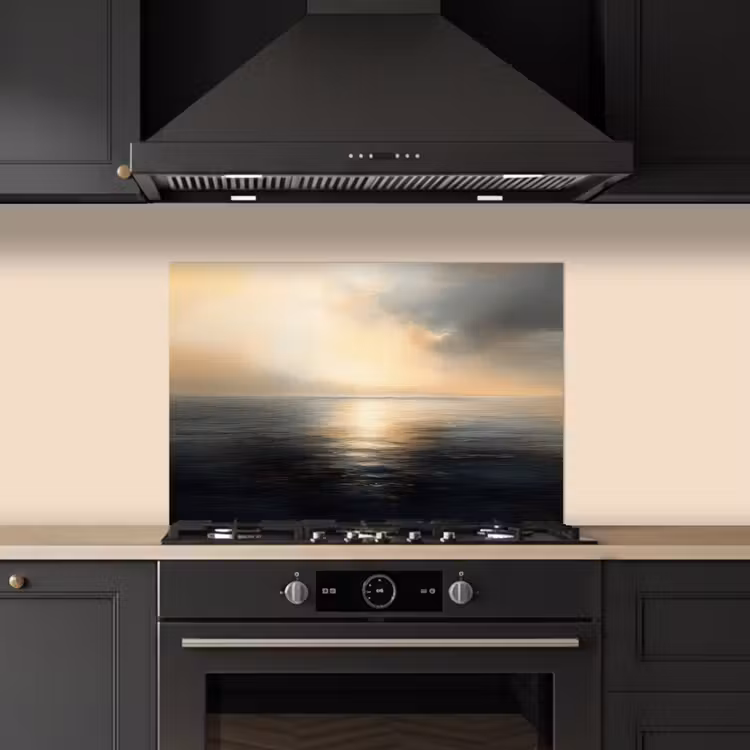 Spatscherm keuken - Zon - Horizon - Zee — 2