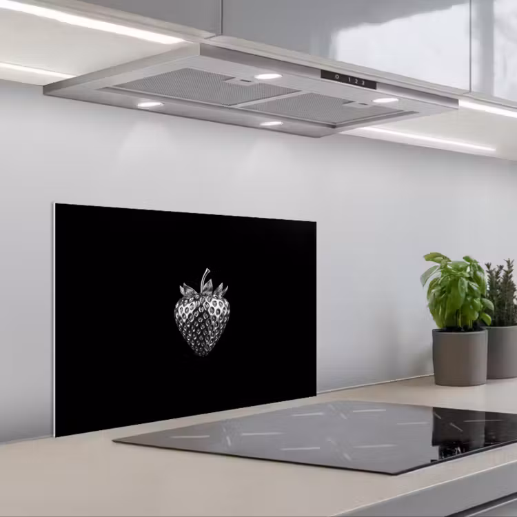 Spatscherm keuken - Aardbei - Zaadstructuur - Realistisch — 5
