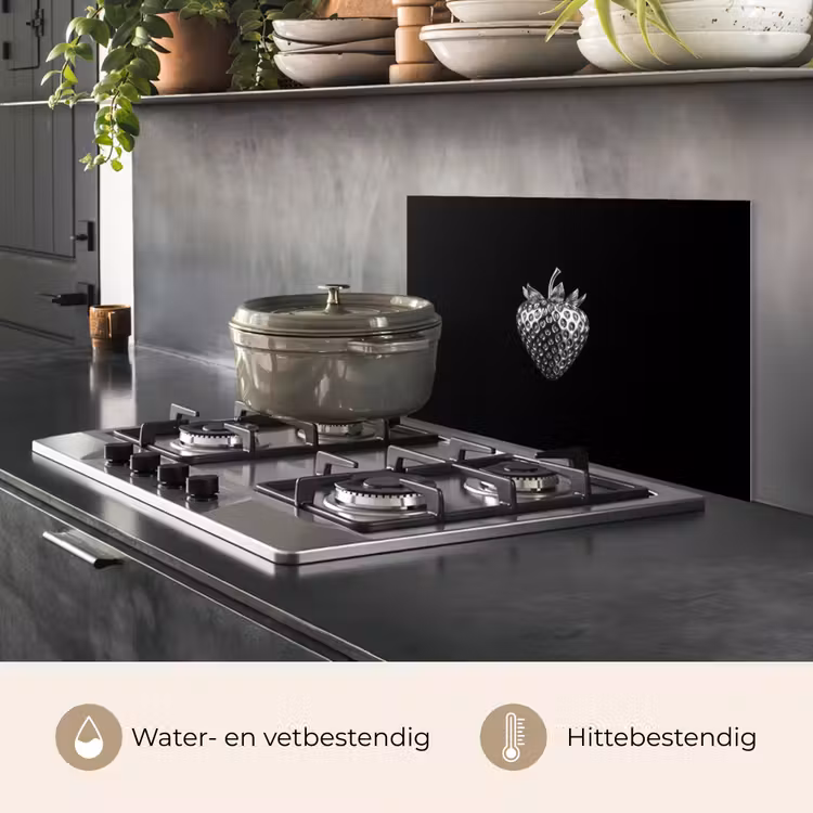 Spatscherm keuken - Aardbei - Zaadstructuur - Realistisch — 7