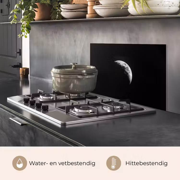 Spatscherm keuken - Maan - Hemel - Zwart - Schaduw — 7