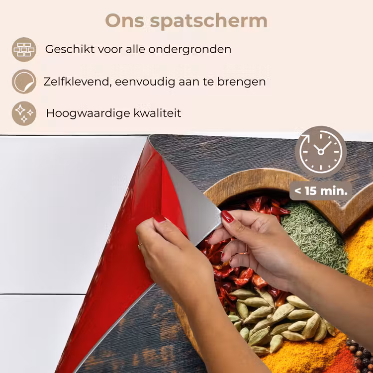 Spatscherm keuken - Houten - Hart - Kleurrijke - Specerijen — 4
