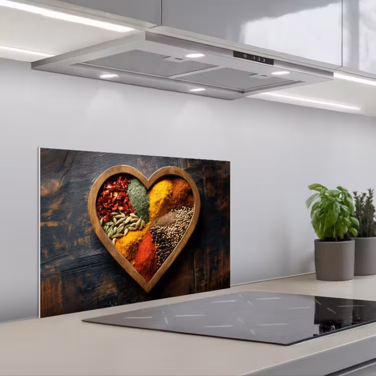 Spatscherm keuken - Houten - Hart - Kleurrijke - Specerijen — 5