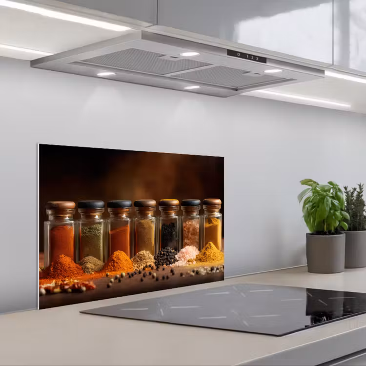 Spatscherm keuken - Potjes - Kruiden - Specerijen - Korrels — 5
