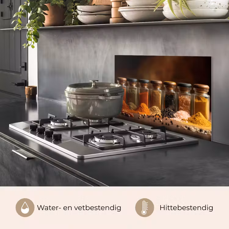 Spatscherm keuken - Potjes - Kruiden - Specerijen - Korrels — 7