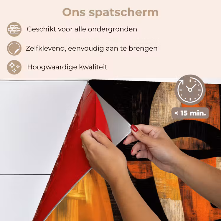 Spatscherm keuken - Abstract - Portret - Kleurvakken — 4