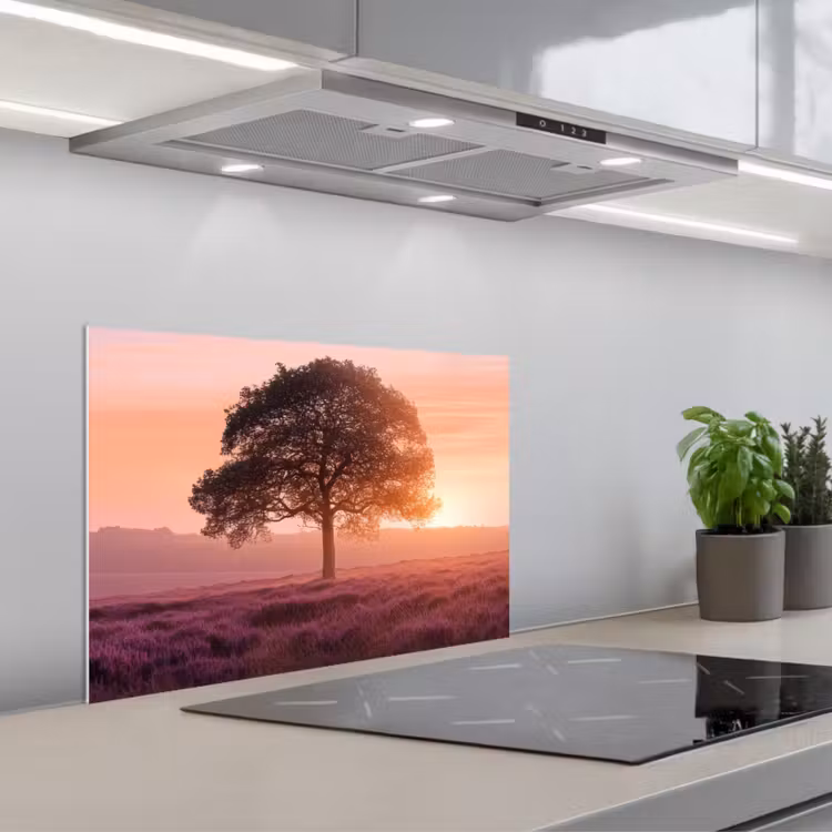 Spatscherm keuken - Boom - Heide - Zonsopgang — 4