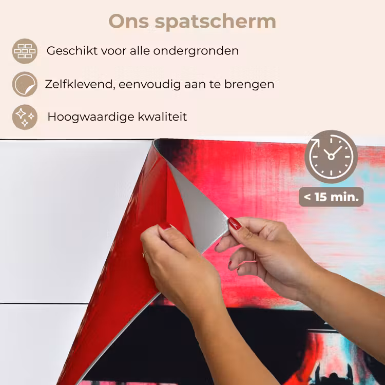Spatscherm keuken - Schedels - Glitch - Cyberpunk — 3