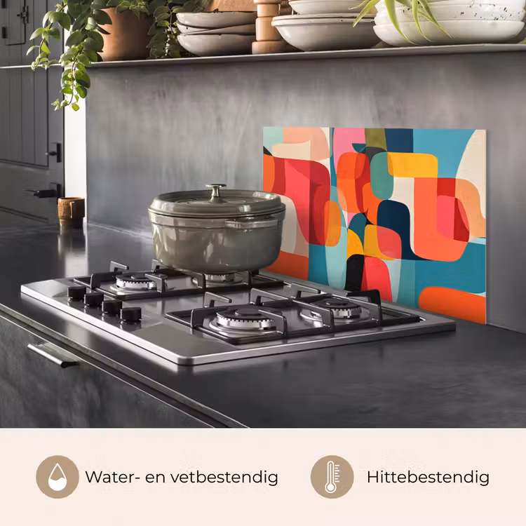Spatscherm keuken - Vormen - Kleurrijk - Abstract - Vlakken — 7