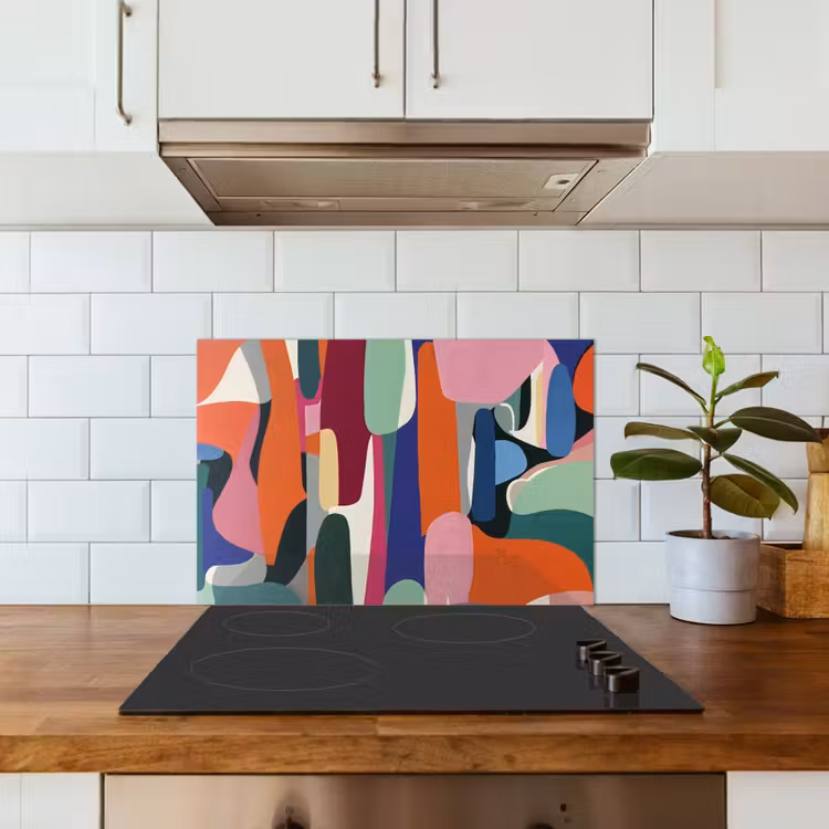 Spatscherm keuken - Vormen - Ritmisch - Kleuren - Abstract — 6