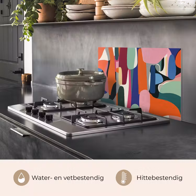 Spatscherm keuken - Vormen - Ritmisch - Kleuren - Abstract — 7