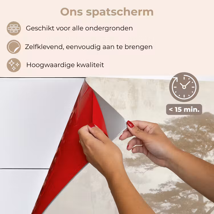 Spatscherm keuken - Boom - Oosterse stijl - Landschap — 4