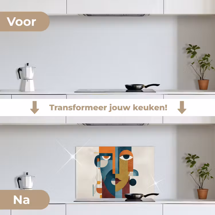 Spatscherm keuken - Geometrisch - Strakke vormen - Kleurrijk — 3