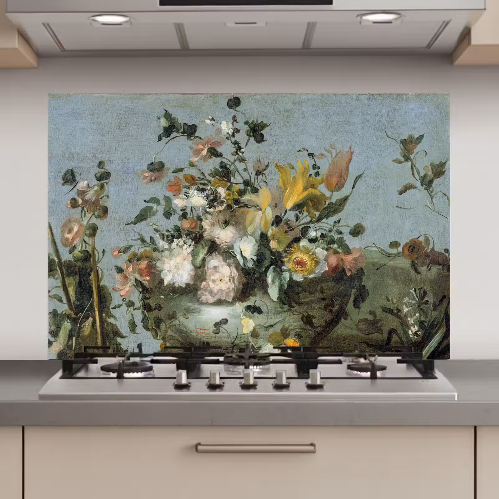 Spatscherm keuken - Bloemen - Oude Meesters - Olieverf — 1