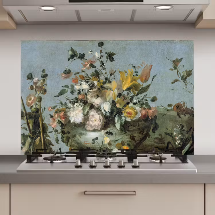 Spatscherm keuken - Bloemen - Oude Meesters - Olieverf — 1