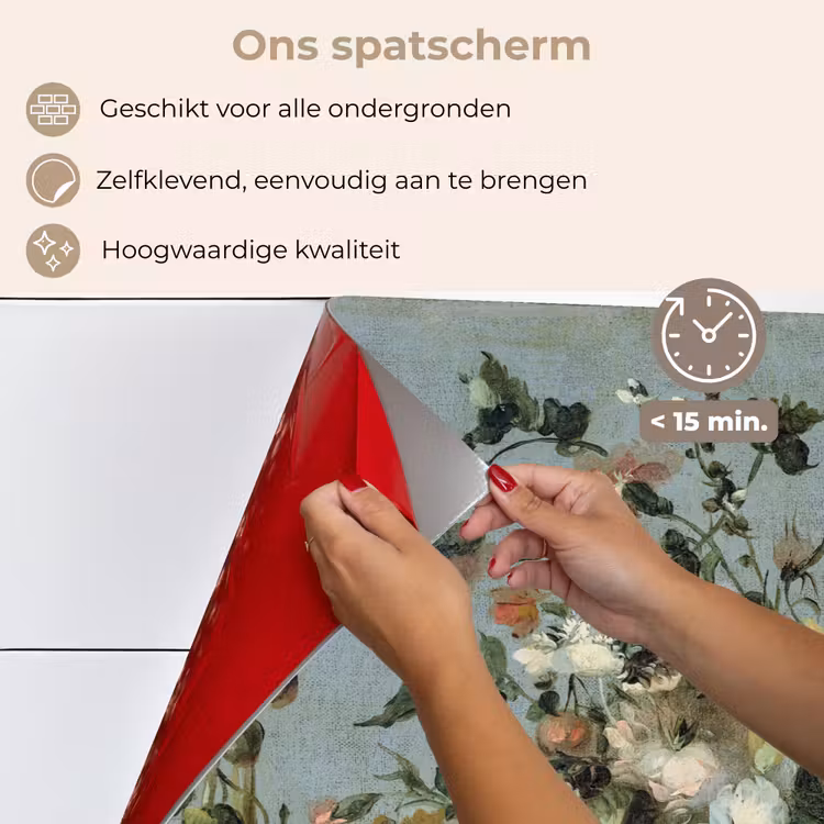 Spatscherm keuken - Bloemen - Oude Meesters - Olieverf — 4
