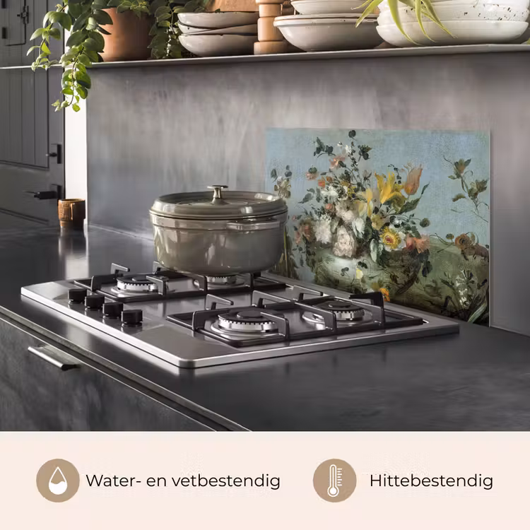 Spatscherm keuken - Bloemen - Oude Meesters - Olieverf — 7