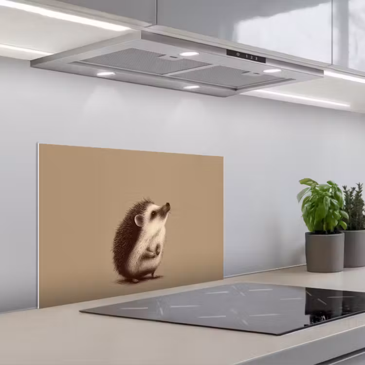 Spatscherm keuken - Egel - Snuitje - Bruin - Stekels — 4