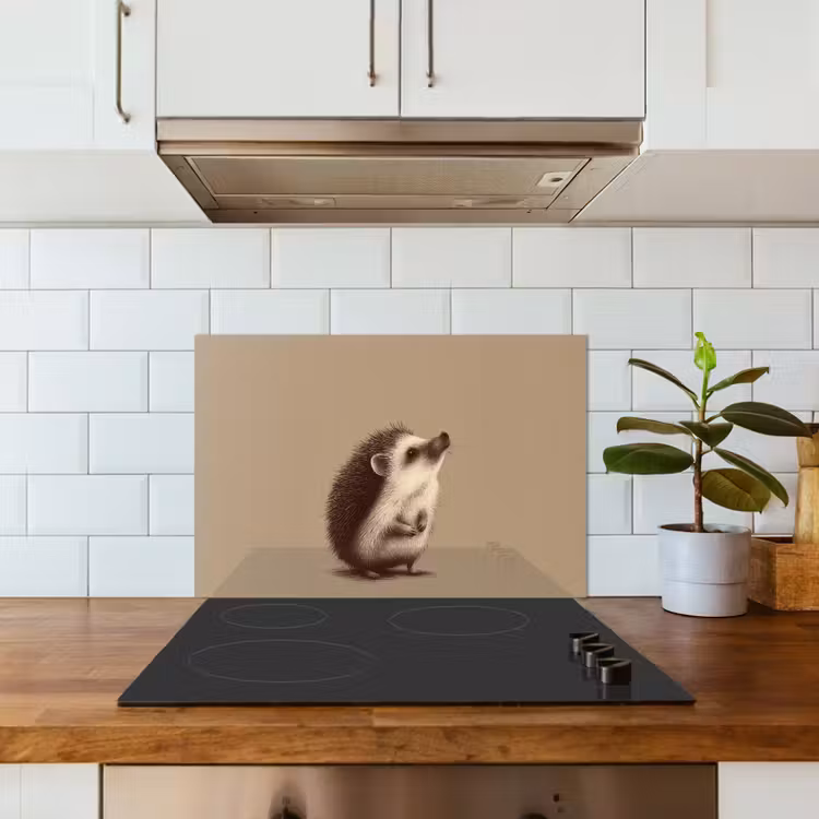 Spatscherm keuken - Egel - Snuitje - Bruin - Stekels — 5