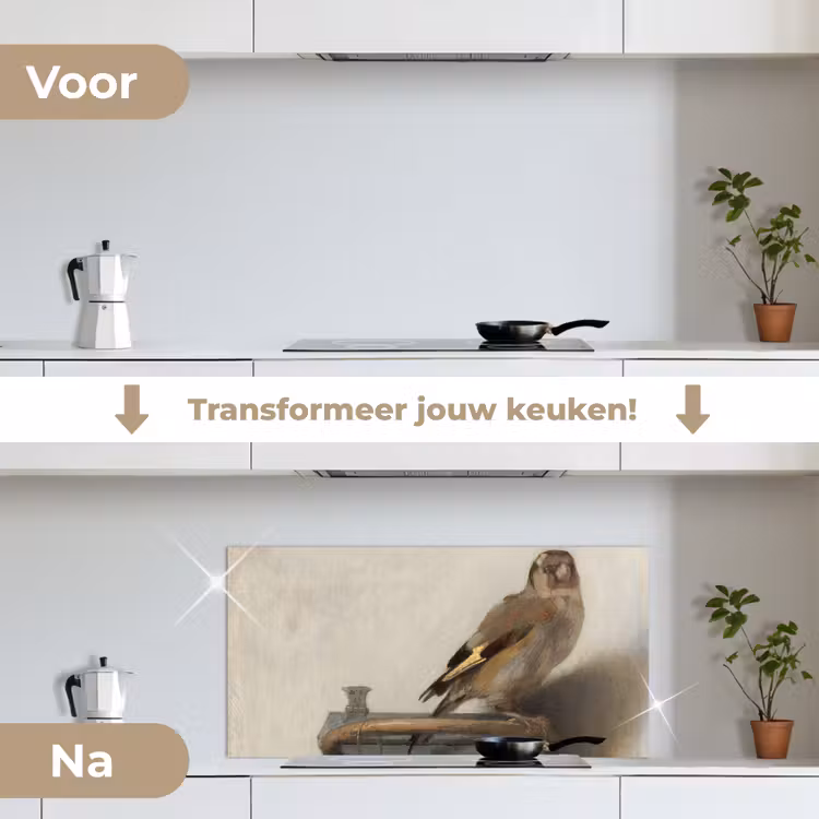 Spatscherm keuken - Het puttertje - Carel Fabritius — 2