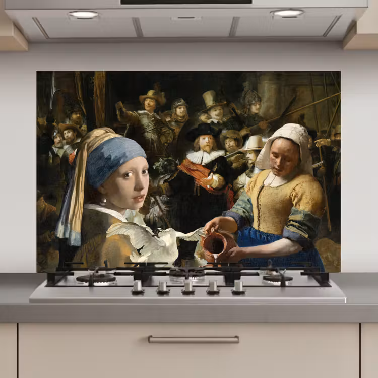 Spatscherm keuken - Schilderij - Oude Meesters - Zwaan — 1