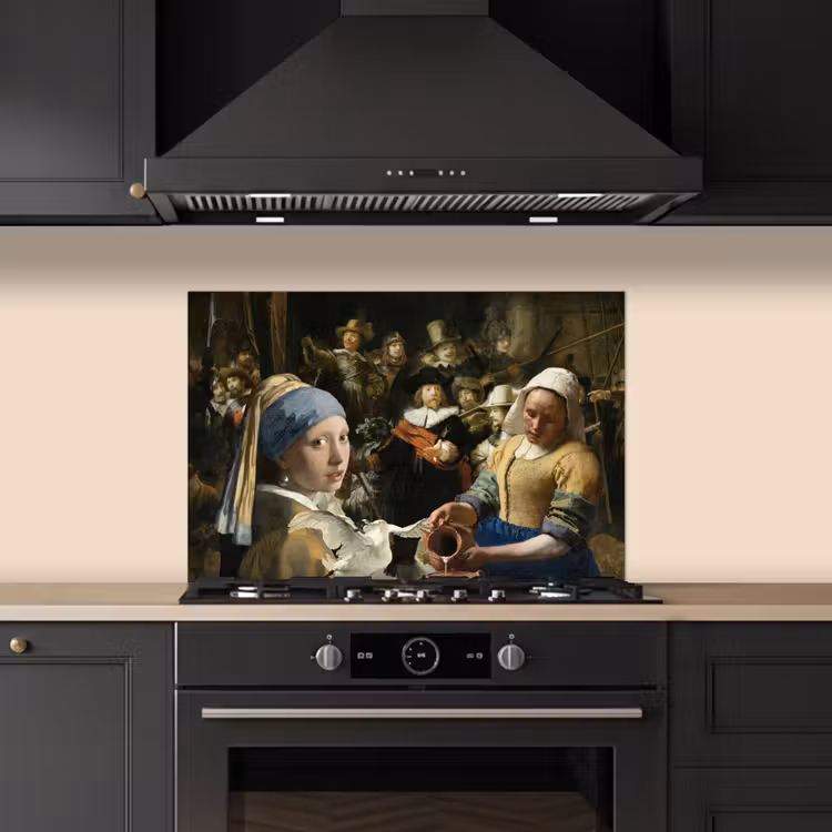 Spatscherm keuken - Schilderij - Oude Meesters - Zwaan — 2