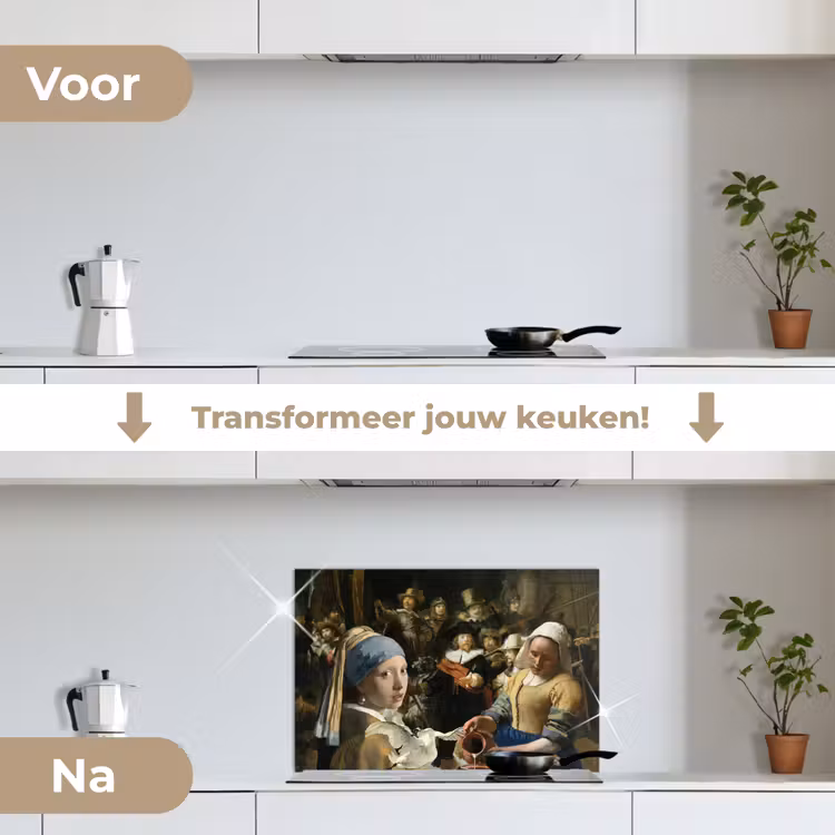 Spatscherm keuken - Schilderij - Oude Meesters - Zwaan — 3