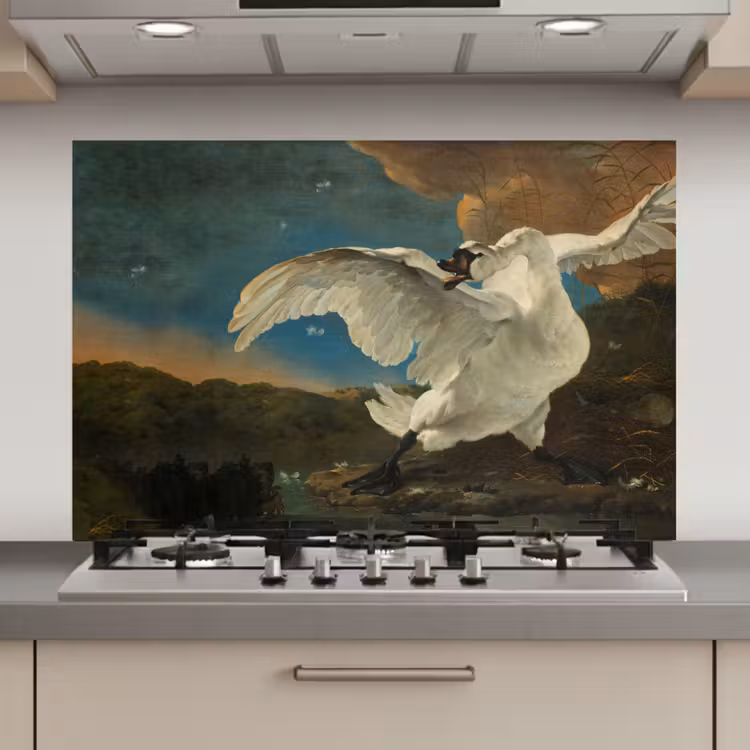 Spatscherm keuken - Zwaan - Oude meesters - Jan Asselijn — 1