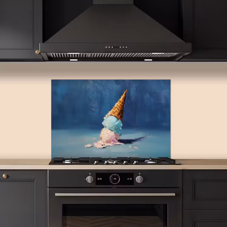 Spatscherm keuken - Ijshoorn - Bolletjes - Smelt - Roze — 2