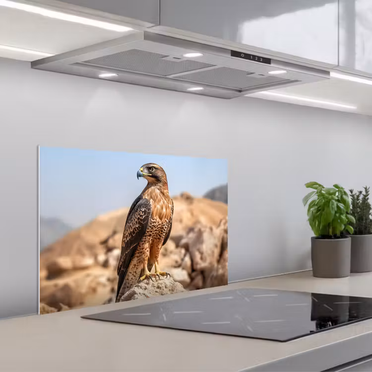 Spatscherm keuken - Valk - Vogel - Rots - Macht — 5