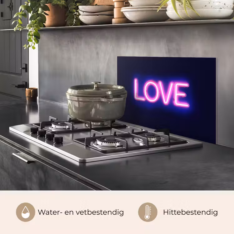 Spatscherm keuken - Neon - Love - Valentijn — 7