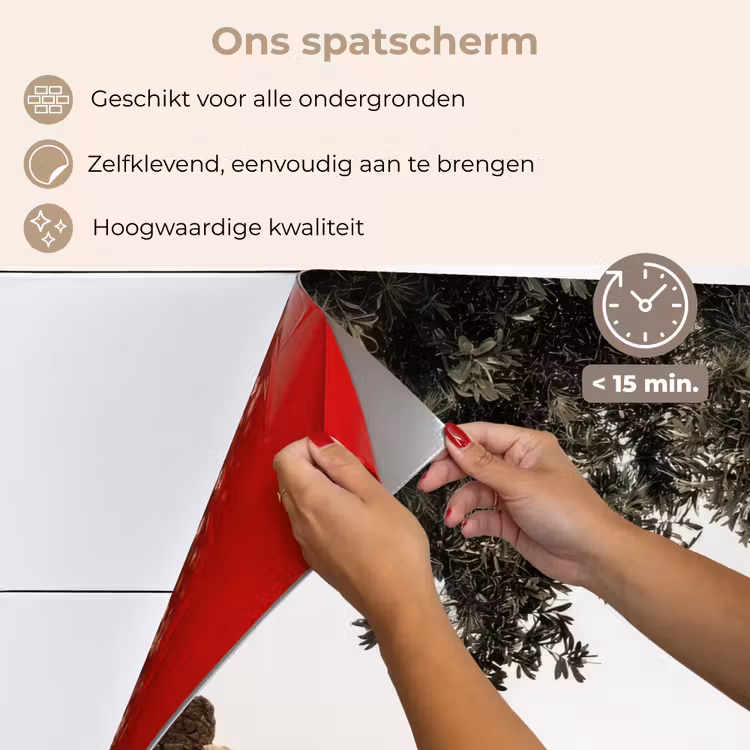 Spatscherm keuken - Rotsen - Zee - Boom - Groen — 4