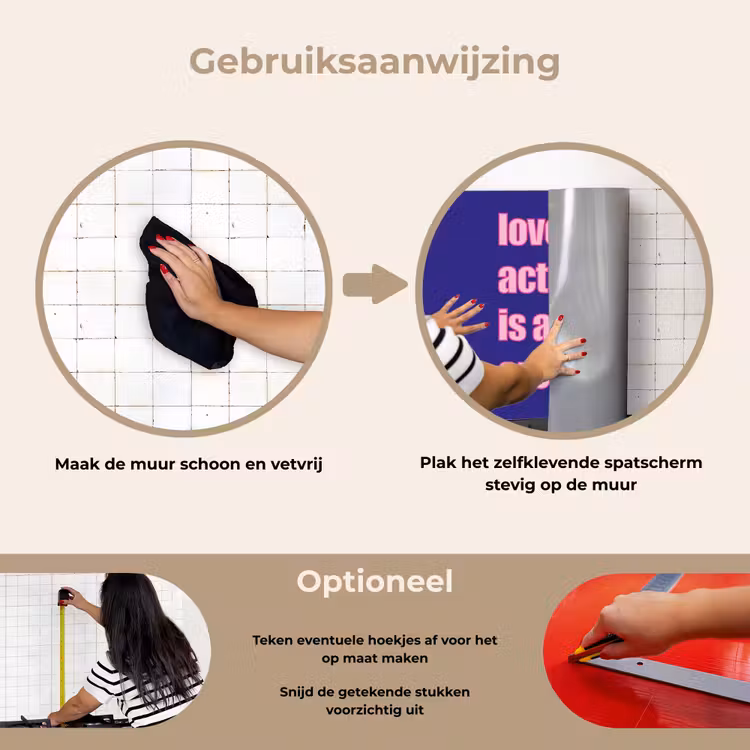 Spatscherm keuken - Tekst - Valentijn - Love - Blauw — 8
