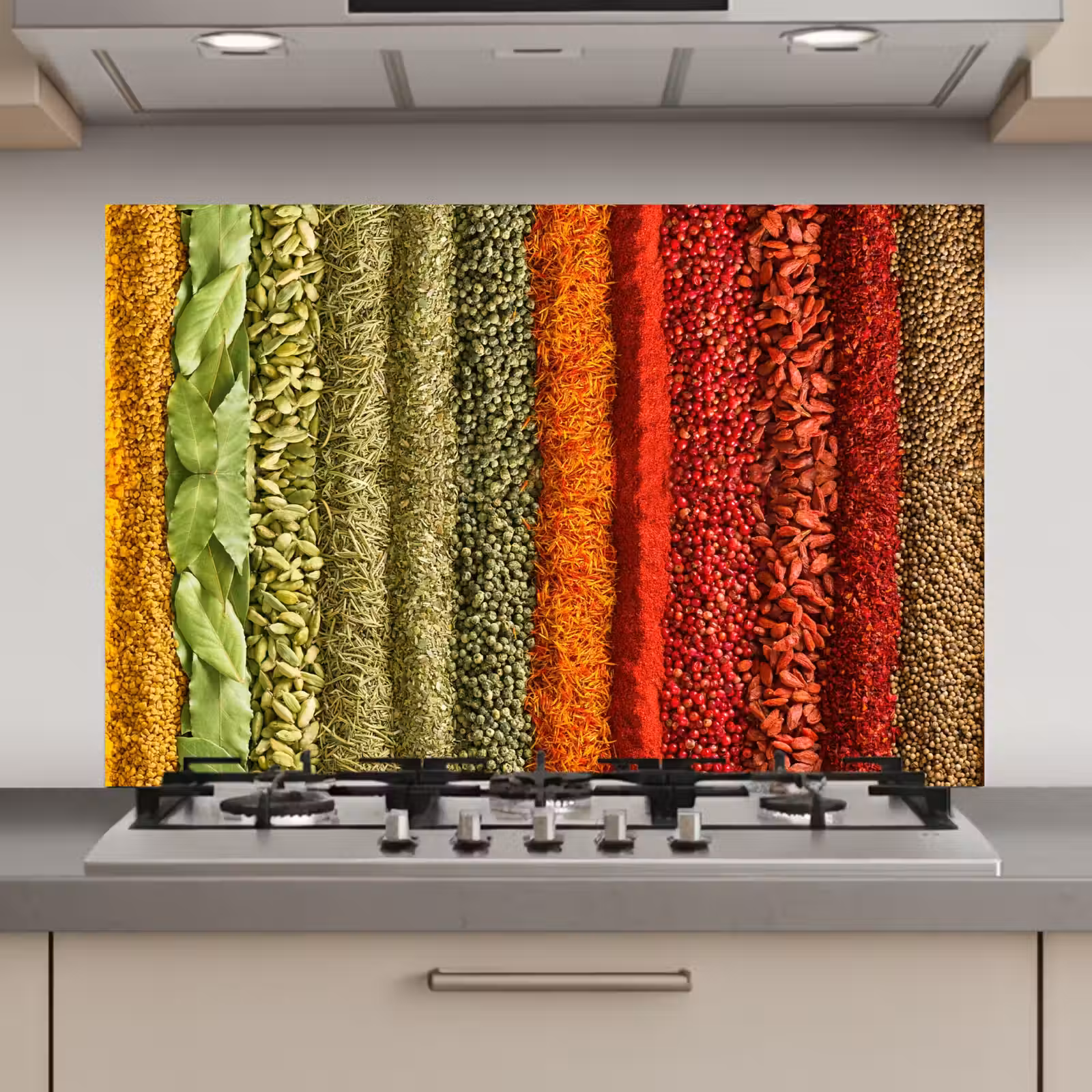 Spatscherm keuken - Kruiden - Specerijen - Kleurrijk — 1