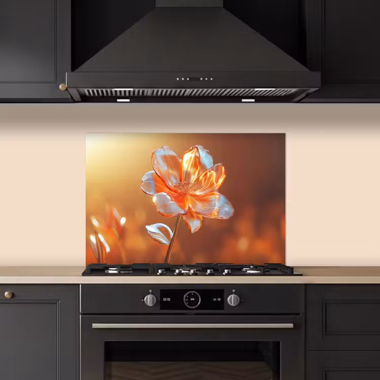Spatscherm keuken - Glazen - Bloem - Zonlicht — 2