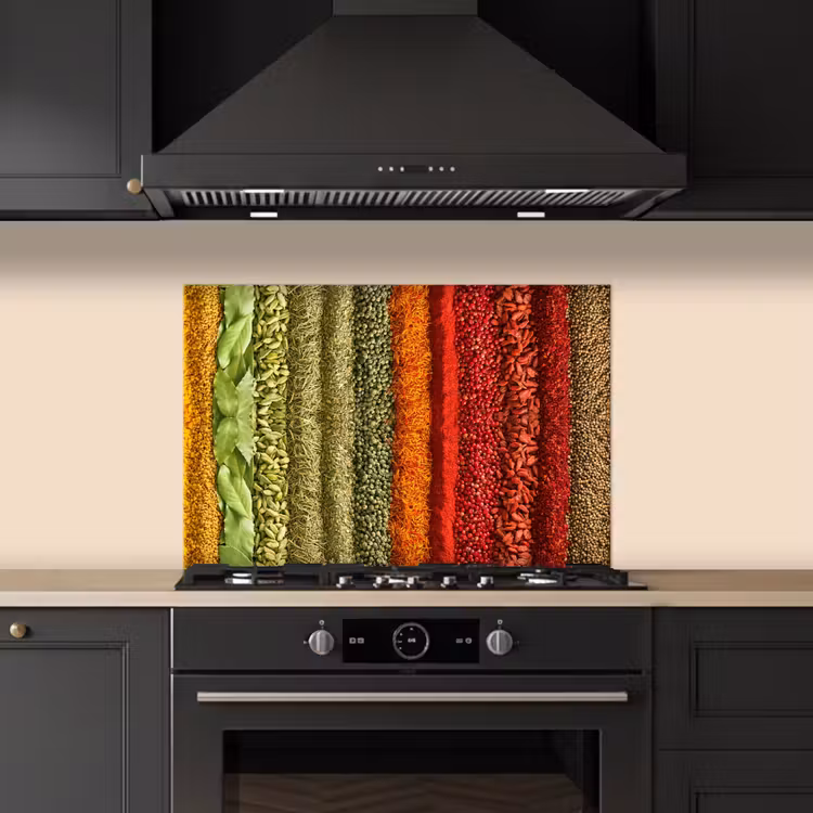 Spatscherm keuken - Kruiden - Specerijen - Kleurrijk — 2