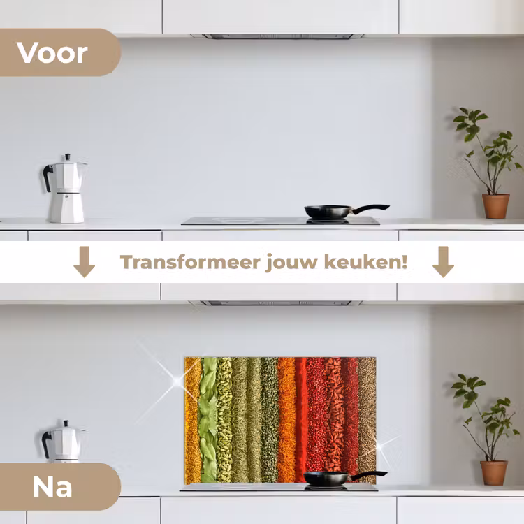 Spatscherm keuken - Kruiden - Specerijen - Kleurrijk — 3