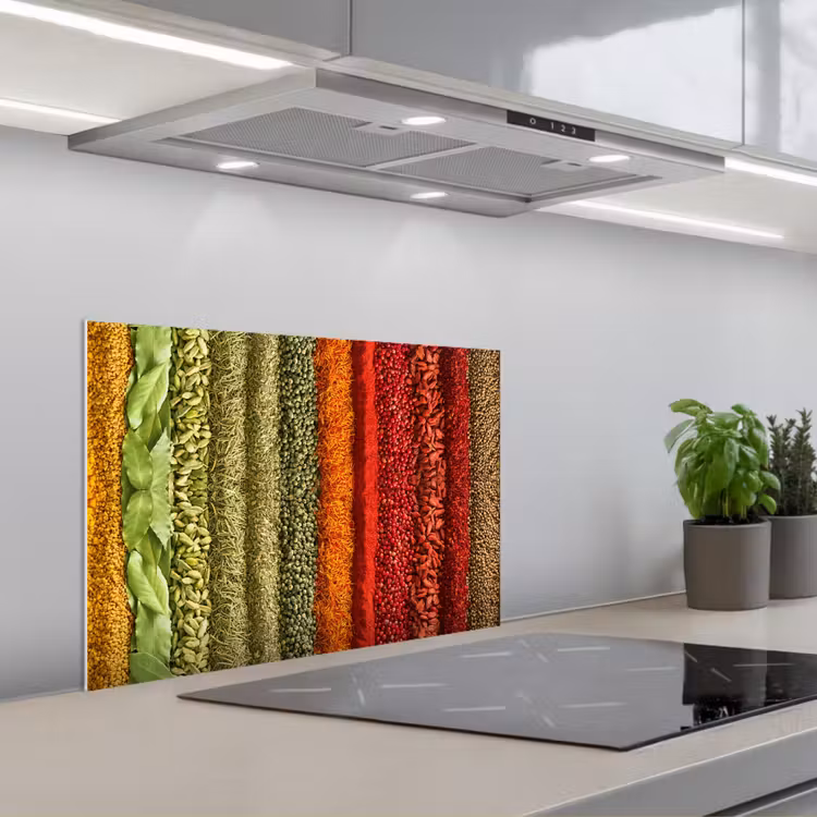 Spatscherm keuken - Kruiden - Specerijen - Kleurrijk — 5