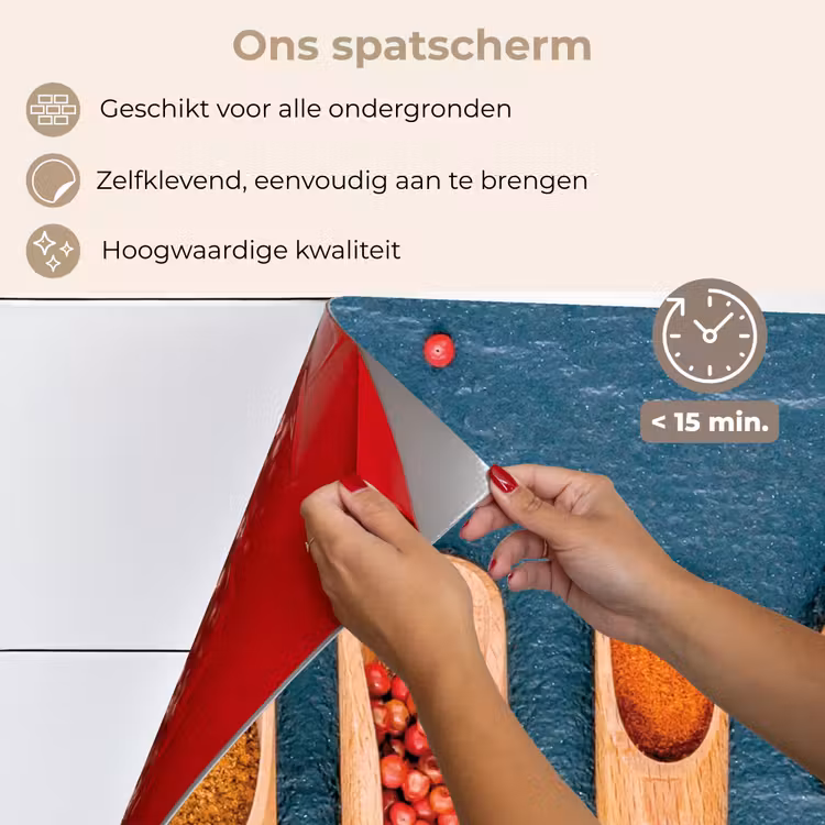 Spatscherm keuken - Lepels - Hout - Kruiden - Specerijen — 4