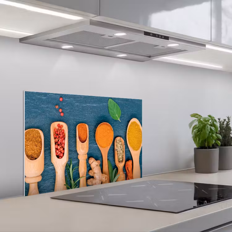 Spatscherm keuken - Lepels - Hout - Kruiden - Specerijen — 5