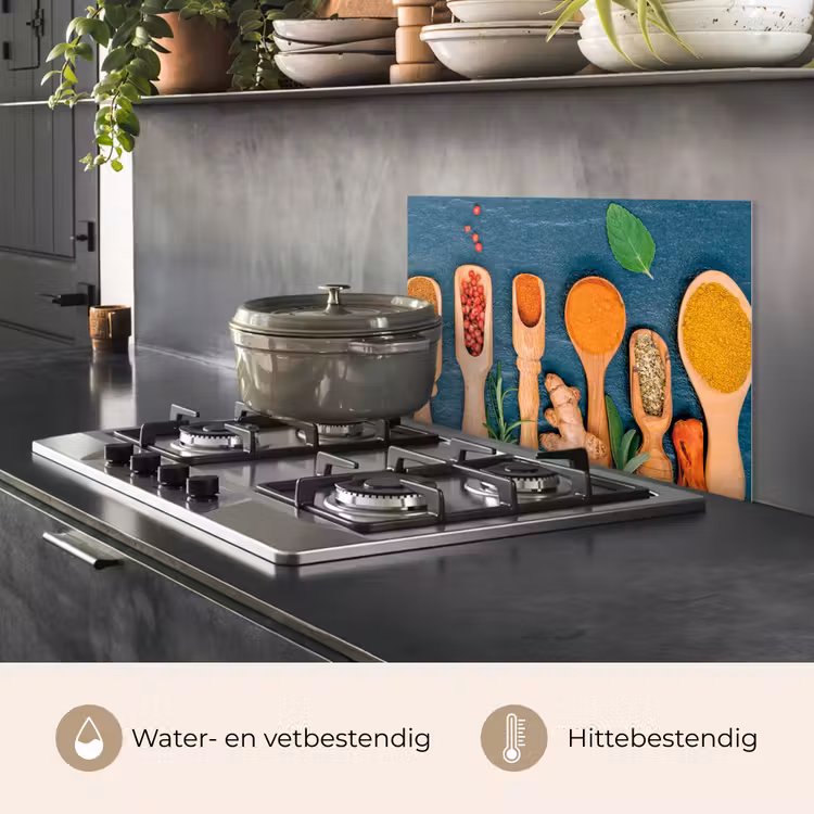 Spatscherm keuken - Lepels - Hout - Kruiden - Specerijen — 7