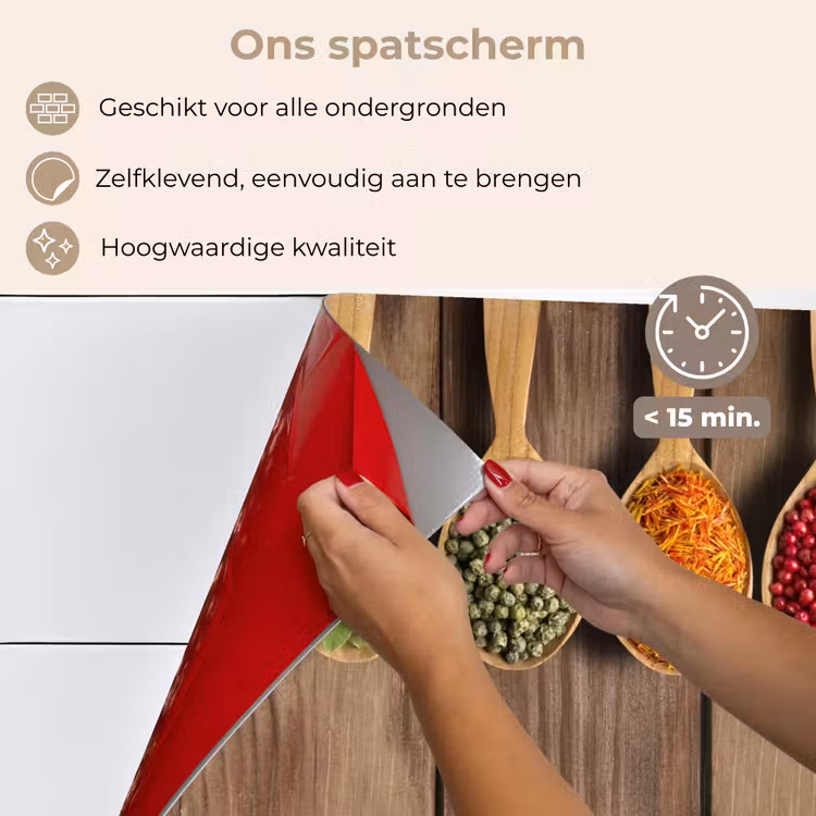Spatscherm keuken - Lepels - Kruiden - Hout — 4
