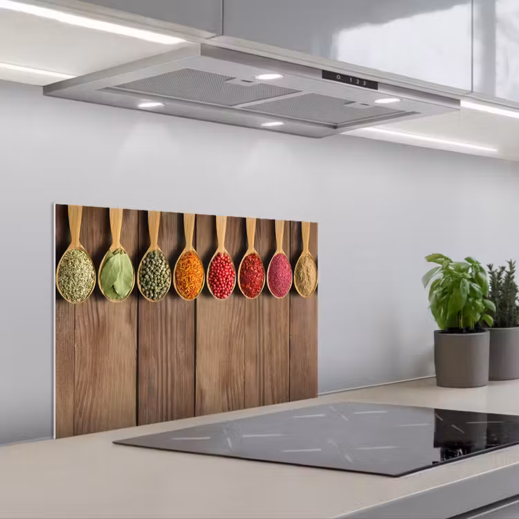 Spatscherm keuken - Lepels - Kruiden - Hout — 5