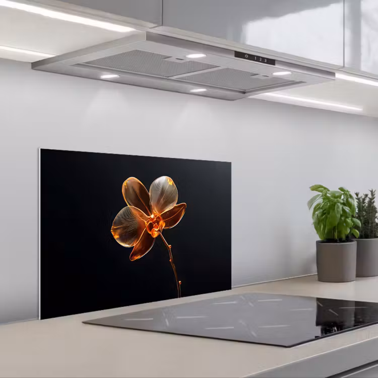 Spatscherm keuken - Orchidee - Doorzichtig - Bloem — 5