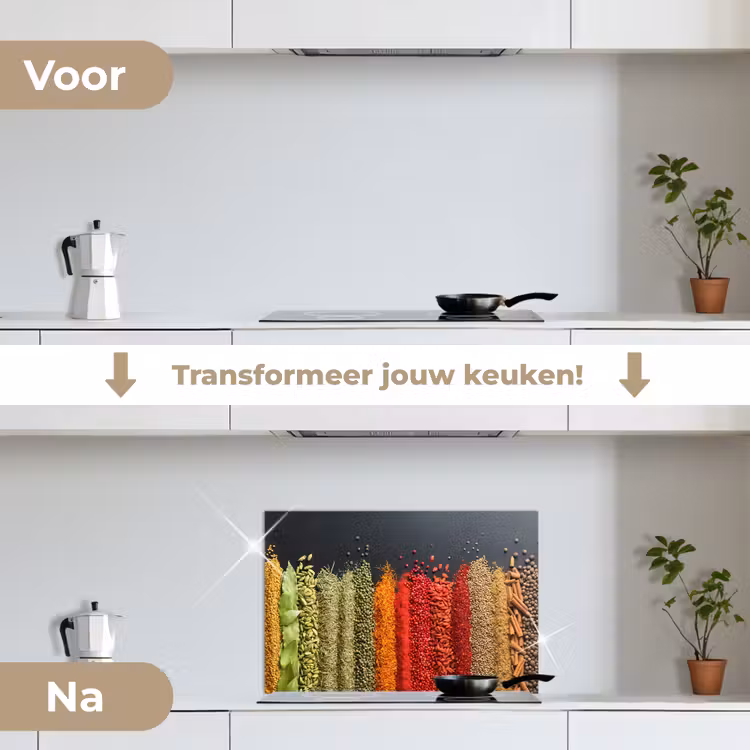Spatscherm keuken - Specerijen - Kruiden - Banen - Regenboog — 3